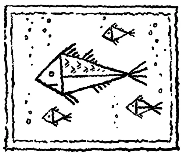 Fishes in frame — Stockový vektor