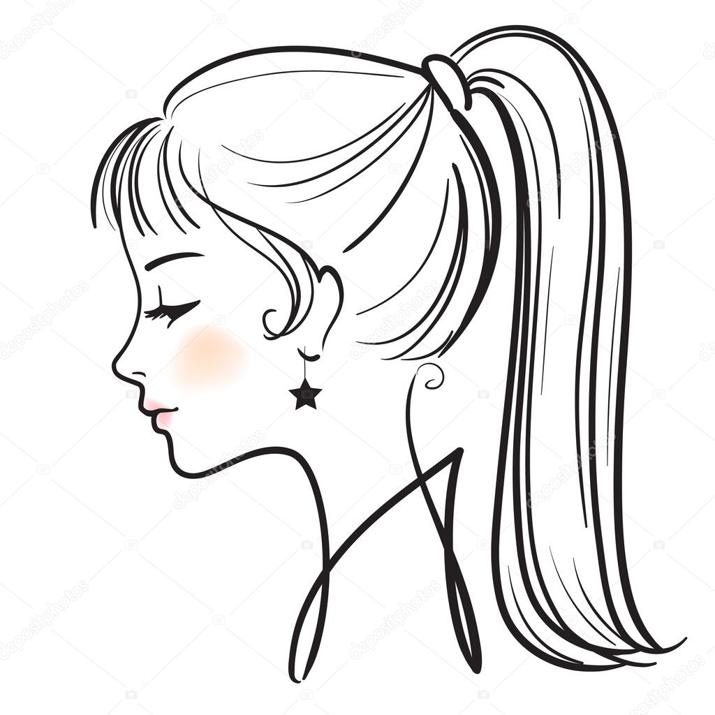 Beautiful woman face vector illustration