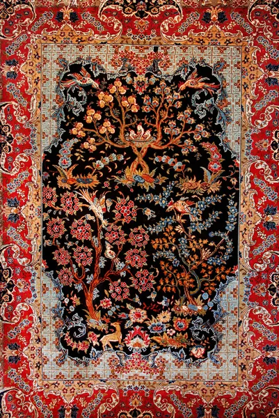 Background Turkish silk carpet — Stock Photo, Image