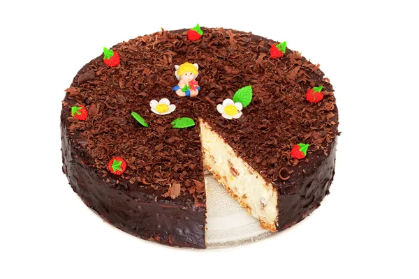 Сирний торт з шоколадом — стокове фото
