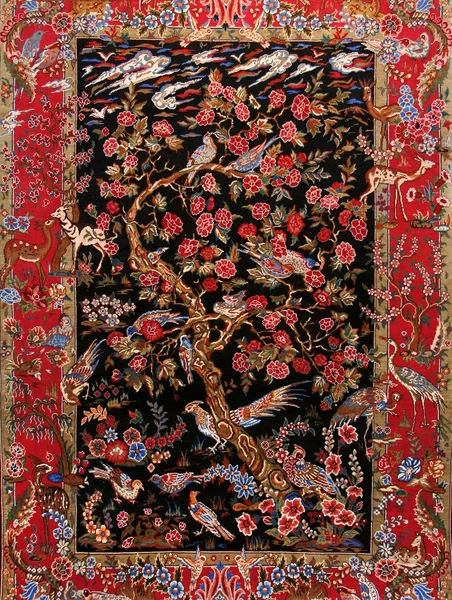 背景トルコ シルク絨毯 ロイヤリティフリーのストック写真