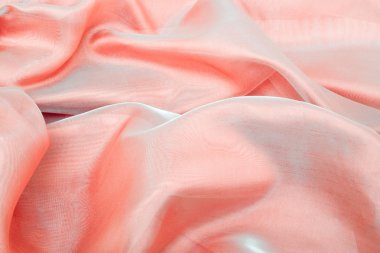 Abstract background pink chiffon organza clipart