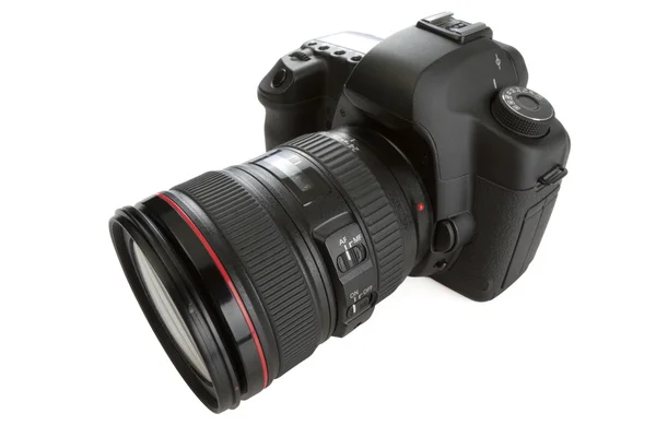 DSLR fotocamera geïsoleerd op wit — Stockfoto