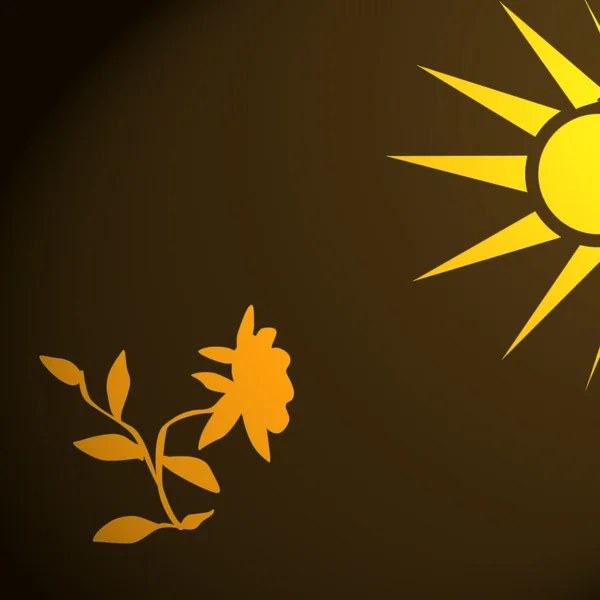 Soarele și o floare — Fotografie, imagine de stoc