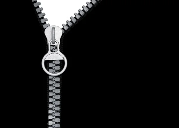 Zipper black and white concept. — Stock Photo, Image