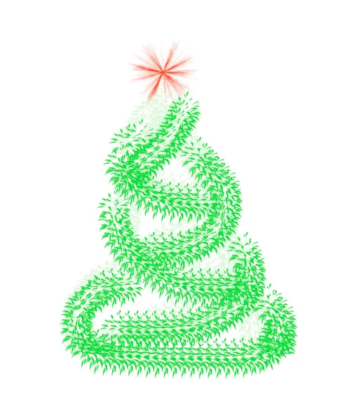 Stylized christmas tree with star. — Stock Photo, Image