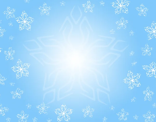Hintergrund mit defokussierten Schneeflocken — Stockfoto