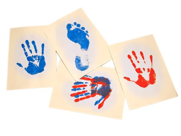 Hand and foot prints — Stock Photo, Image