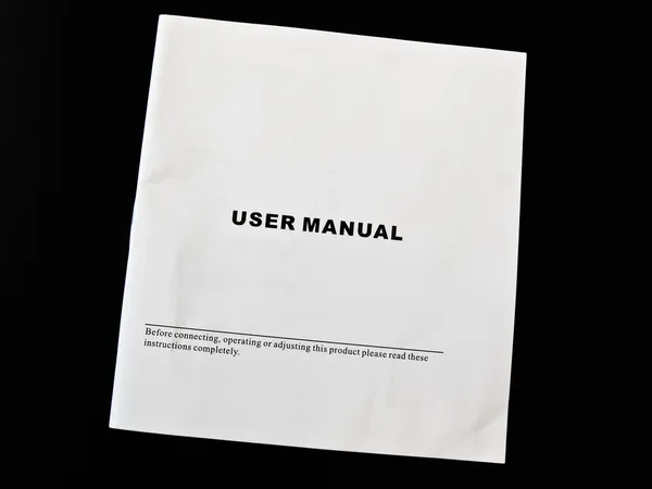 Manual do usuário brochura guia — Fotografia de Stock