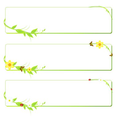 Summer spring banners clipart