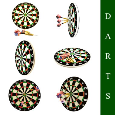 Darts set clipart