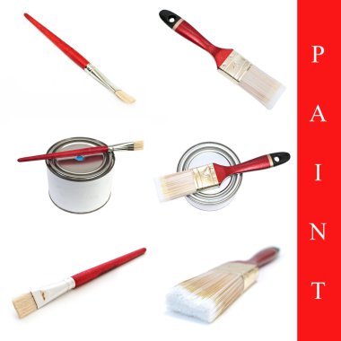 Set of paint brushes clipart