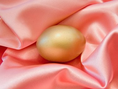 Golden egg in silk