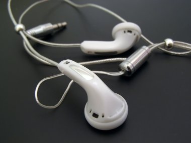 White earphones clipart