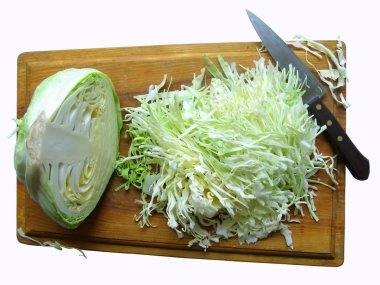 Cabbage on the breadboard clipart