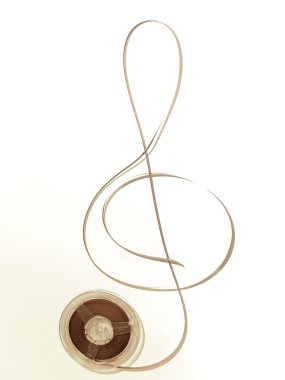 Old music in sepia clipart