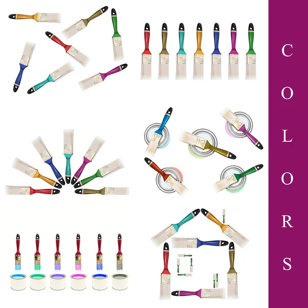 Set of paint brushes — Stock Photo, Image
