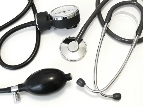 Medicinsk manometer med stetoskop — Stockfoto