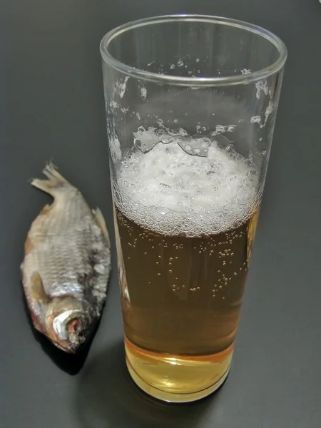 ビールと魚 — ストック写真