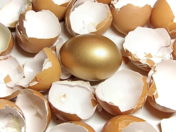 黄金和蛋壳 — 图库照片