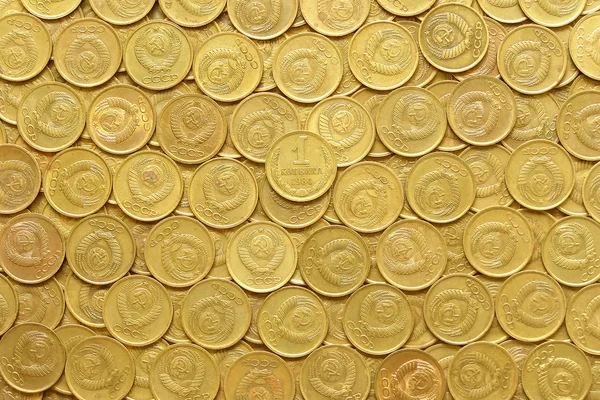 Řádky mincí — Stock fotografie