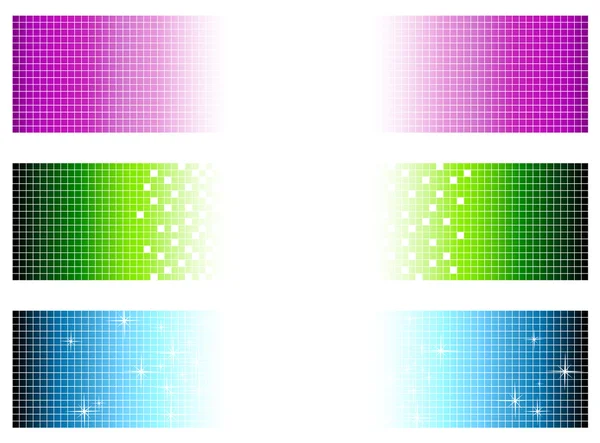 Pixel banners — Stock Vector