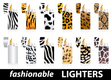 Fashionable lighters clipart