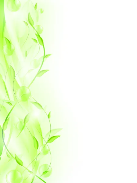 Green leaf frame — Stock Vector