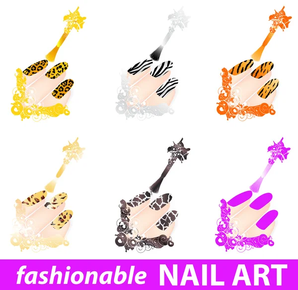 Nail art — Stock Vector