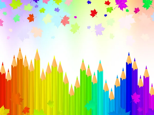 Lápis de arco-íris — Vetor de Stock
