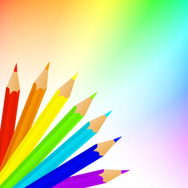 虹の鉛筆 — ストックベクタ