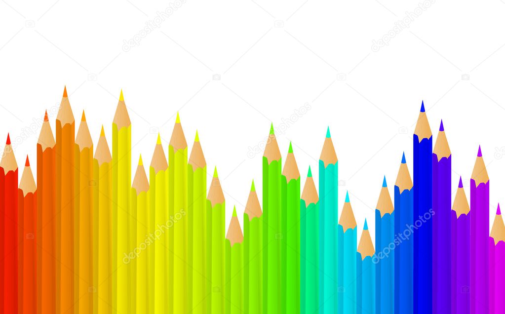 Rainbow Pencil Clip Art