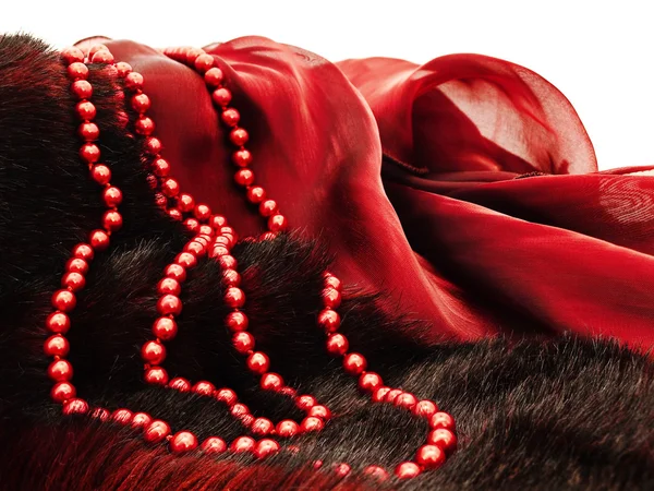 Красное ожерелье — стоковое фото