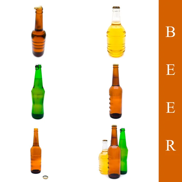 Set de botellas de cerveza —  Fotos de Stock