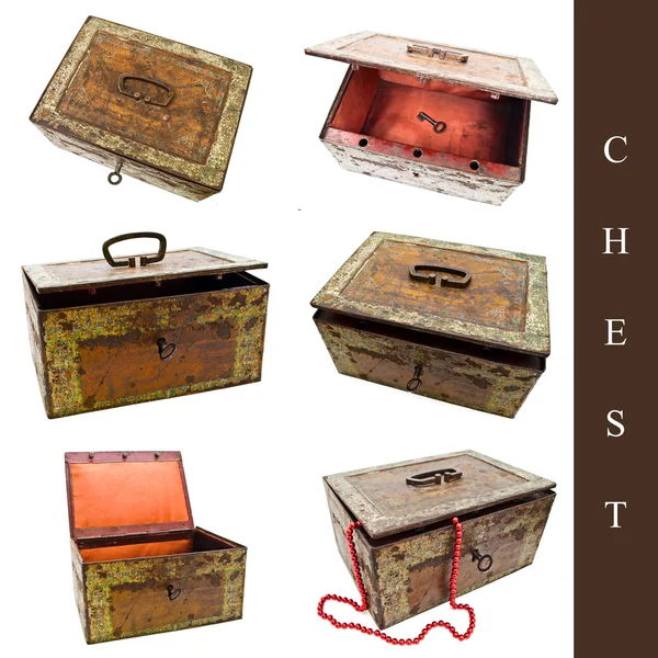 Set of old chests — Stock Photo, Image