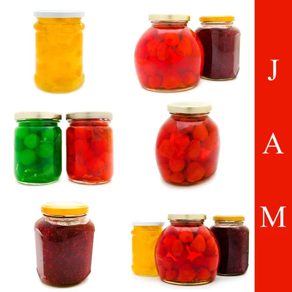 Jam jars — Stock Photo, Image