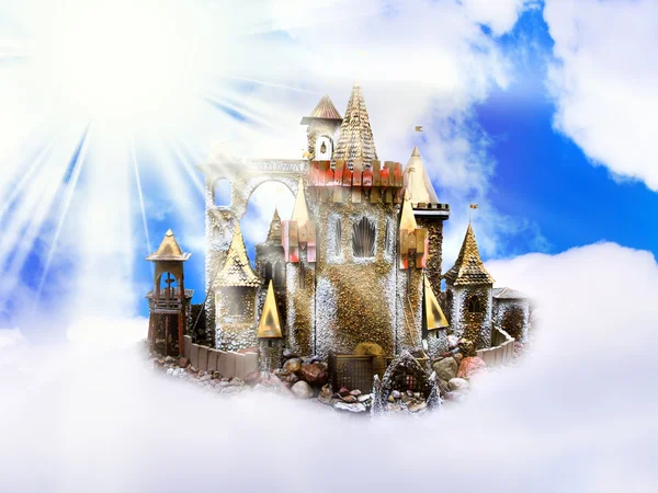 云层中的城堡 — 图库照片