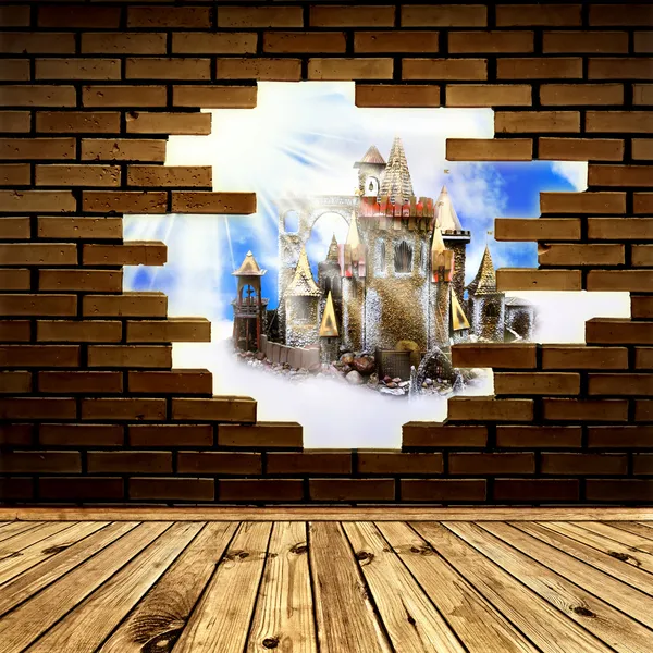 Castelo na parede — Fotografia de Stock