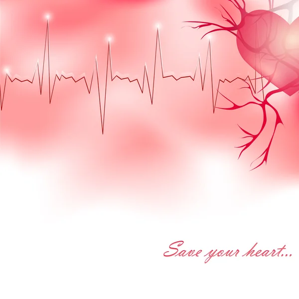 Salva il tuo cuore — Vettoriale Stock