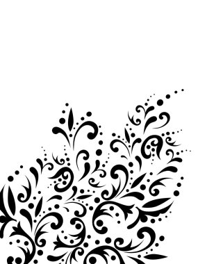 Floral abstract decoration clipart