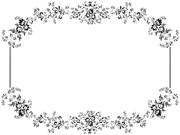 Вертикальна вінтажна квіткова рамка — стоковий вектор