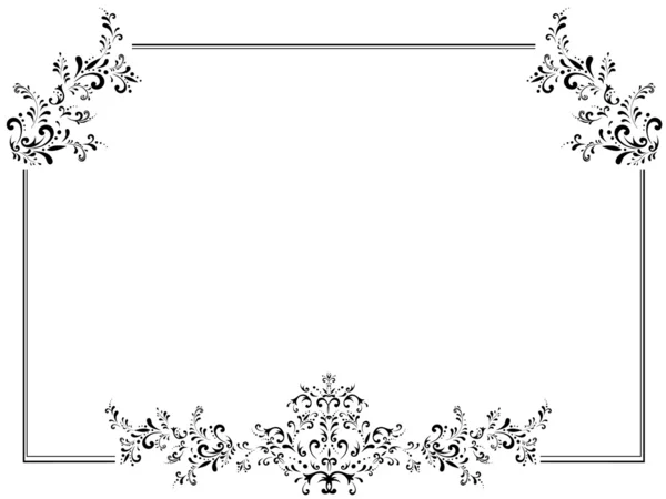 Vertical vintage floral frame — Stock Vector