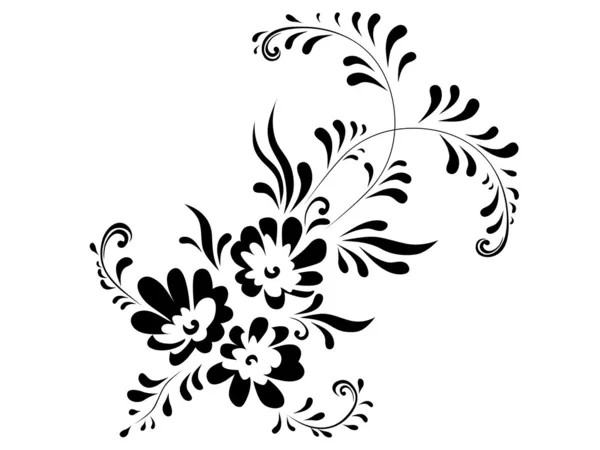 Decoración abstracta floral — Vector de stock