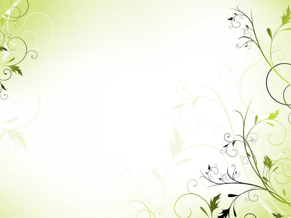 Marco floral en verde claro — Archivo Imágenes Vectoriales