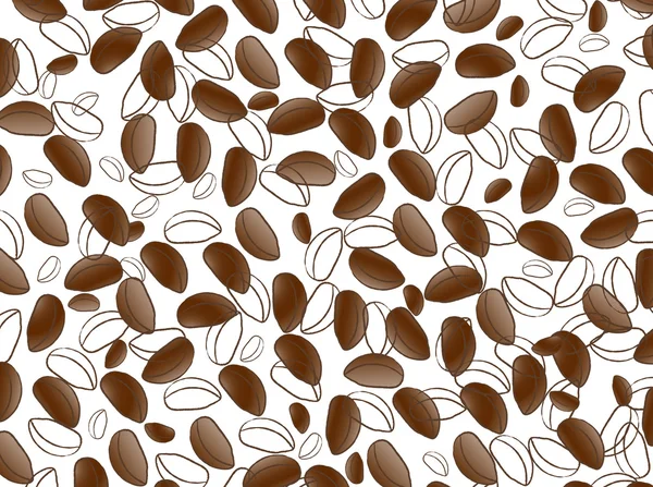 Coffee beans background — Stock Vector