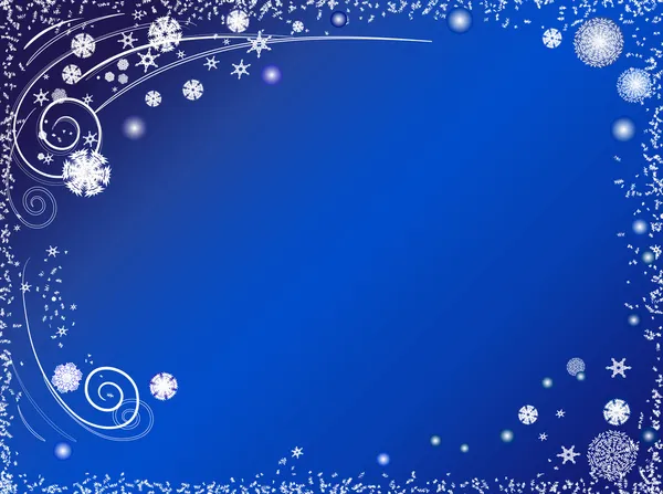 Nouvel An avec flocons de neige — Image vectorielle