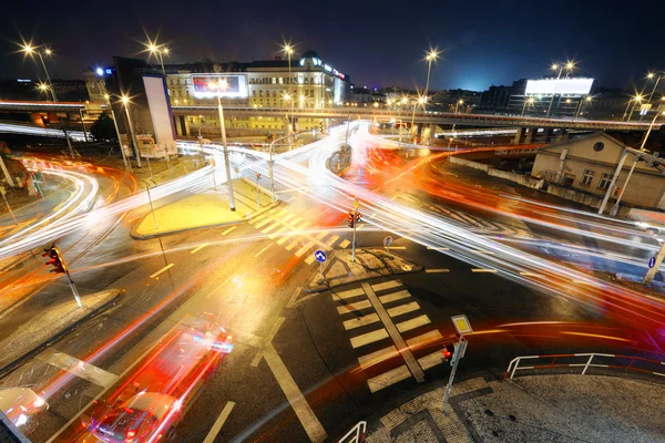 GRANDE intersection la nuit — Photo