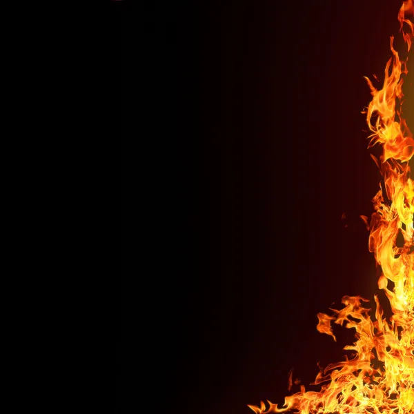 Základy izolované plamen — Stock fotografie