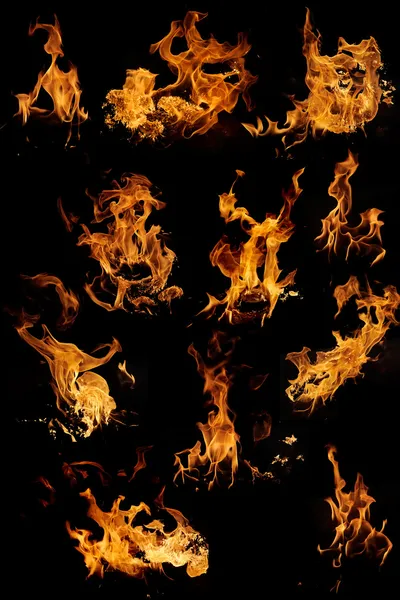Isolated flames - set Stock Image