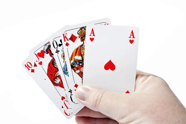 Poker - em linha reta — Fotografia de Stock
